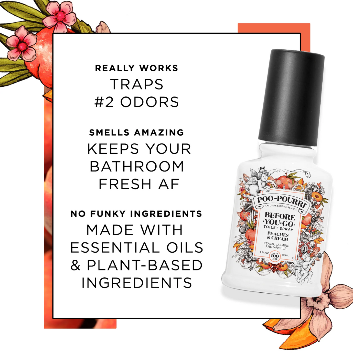 Poo Pourri Peaches & Cream 2 oz