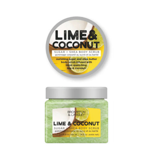 EXFOLIANTE CORPORAL DE AZÚCAR Y KARITÉ - COCONUT LIMA  | scrub 18 oz
