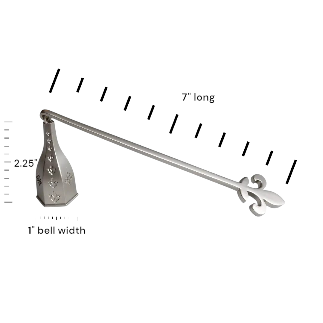 Wickman Candle Snuffer Pewter Finish with Fleur De Lis Motif