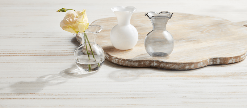 Blue Ruffle Bud Vase - Jarrón