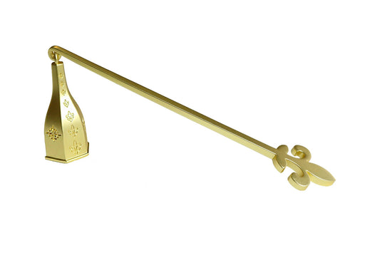Candle Snuffer in Matte Gold with Fleur De Lis Motif