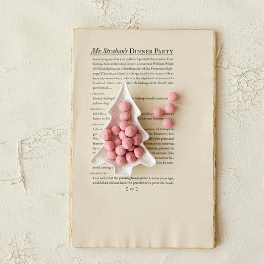 Ceramic Tree Shaped Dish, White - Plato en forma de Árbol