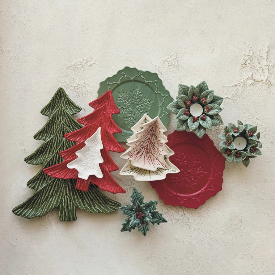 Hand-Painted Ceramic Tree Shaped Dishes - Platos de Árbol