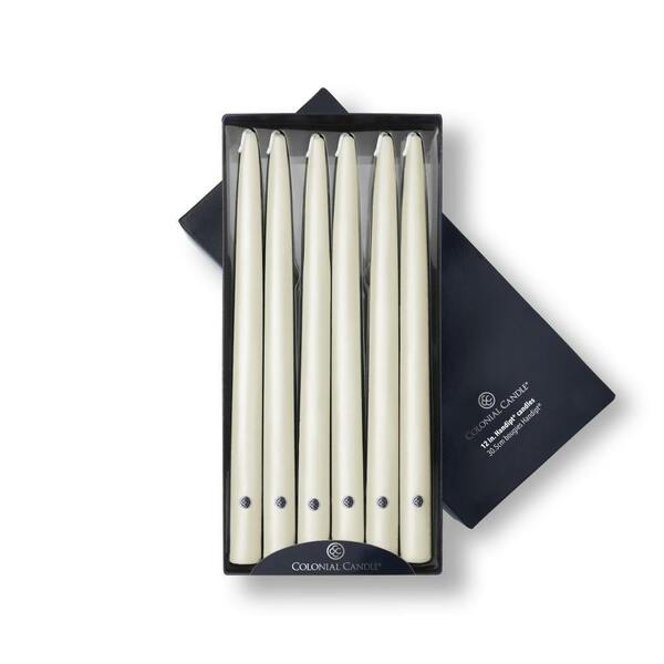 Handipt Colonial Candle Taper, Unscented, Ivory