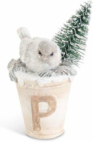 PEACE Brillante De Resina De 3 Pulgadas Con Pájaros - k&k interiors