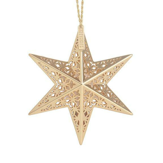 White Winter Fir Scented Decorative Ornament - Gold Star
