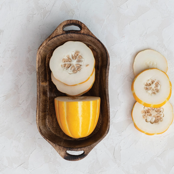 Cuenco de madera de mango con asas - Creative Co-Op
