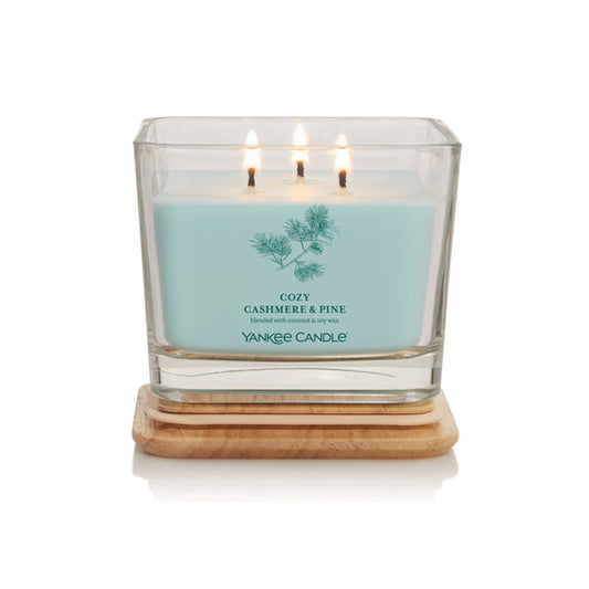 Cozy Cashmere & Pine Medium Square Candle