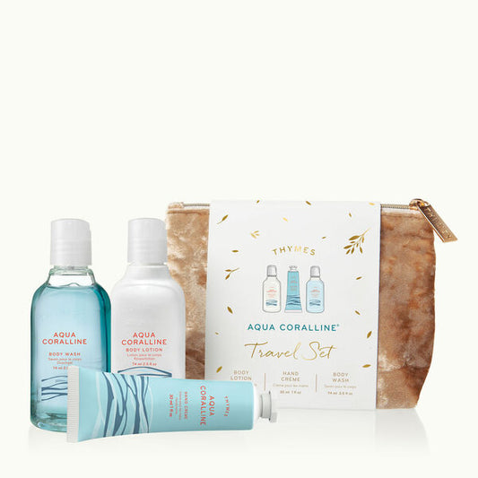 Aqua Coralline Travel Set with Beauty Bag gift set