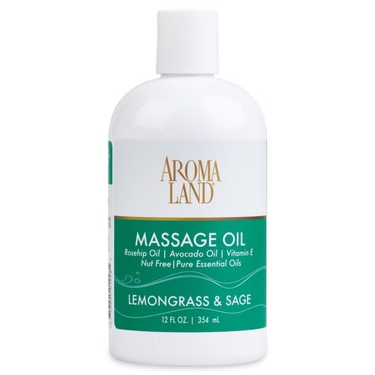 Massage & Body Oil Lemongrass & Sage 12oz