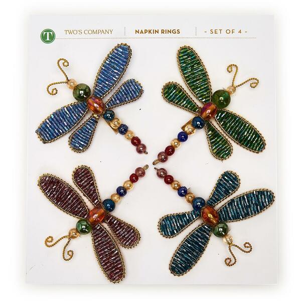 Set de 4 Servilleteros en forma de Dragon Fly
