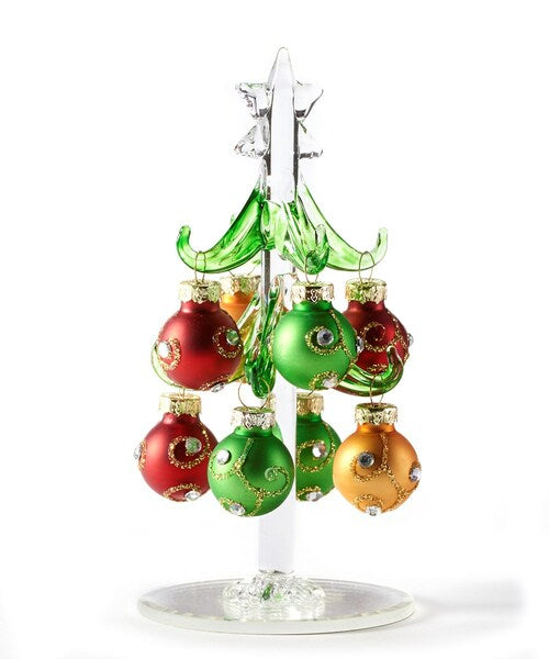 Clear & Green Tree w/ Ornaments