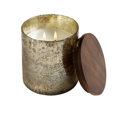 Golden Embers Candle in Gold Mercury Glass