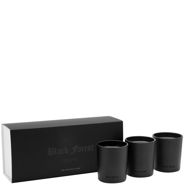 SET DE 3 ELEGANTES VELAS NEGRAS MATE- TRIO GIFT