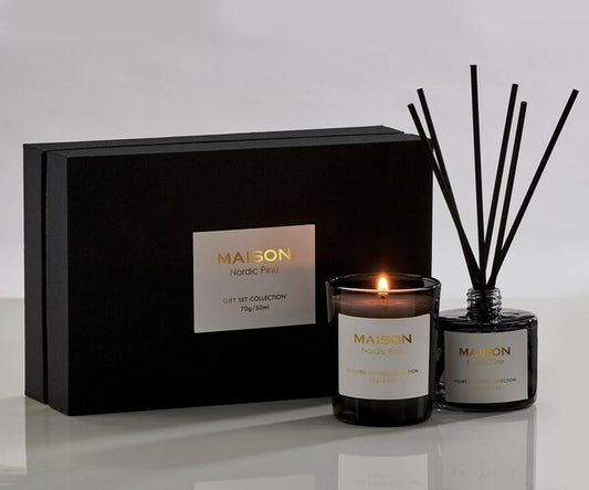 Nordic Pine Scented Candle & Diffuser Gift Set