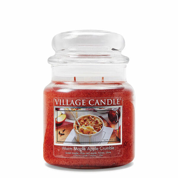 Vela Warm Maple Apple Crumble | Village Candle