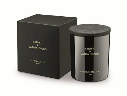 Amber & Sandalwood Premium Candle Black 8 Oz