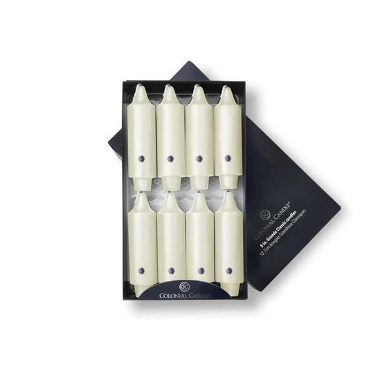 5", Classic Colonial Candle Taper, Unscented, Ivory