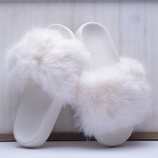 Pantunflas Ivory Diva Slide - Amanda Blu