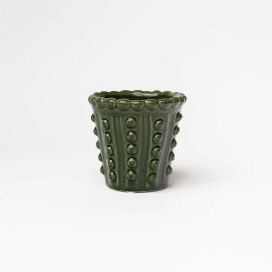 Macetero de ceramica con puntos en relieve Small - Creative Co-Op