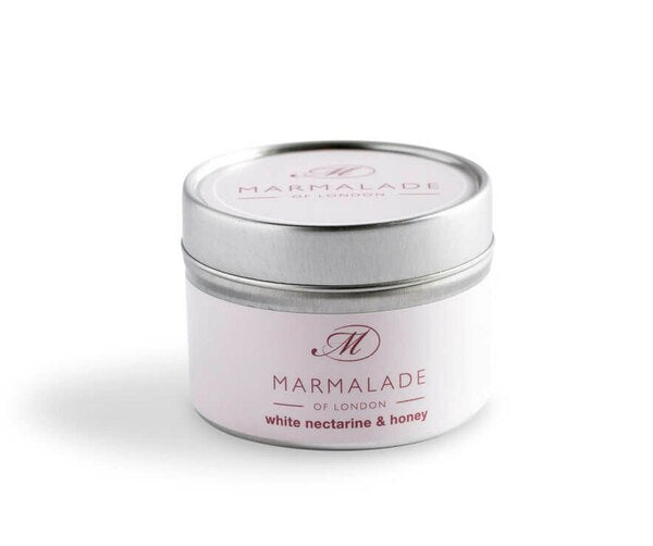 White Nectarine and Honey Small Tin Candle