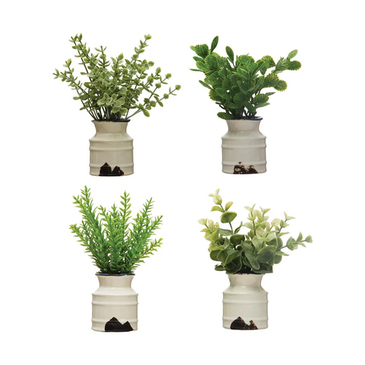 Planta de Imitación en Maceta Ceramica