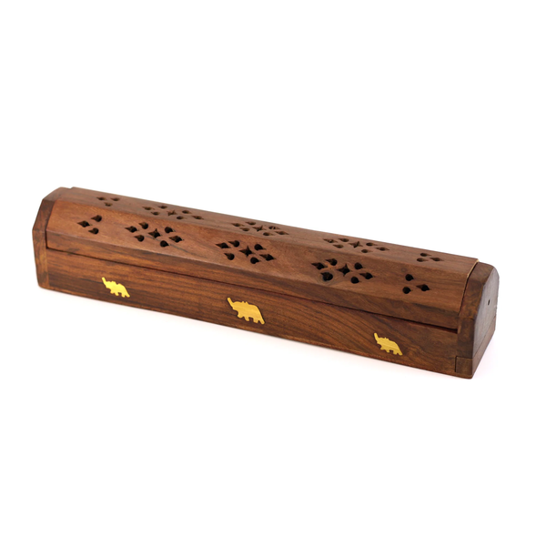 Spa - Wood Incense Box Warmer - Elephant + Incienso de Vainilla (Kit Exclusivo)