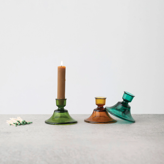 Glass Taper Holder, 3 Colors