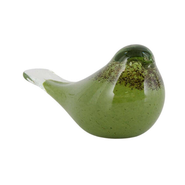 Pájaro de cristal en verde y marrón - k&k interiors