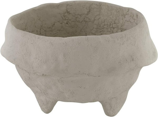 Tazón de papel maché - gris