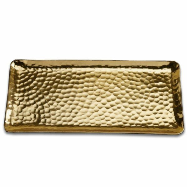 Plato Dorado Rectangular Martillado