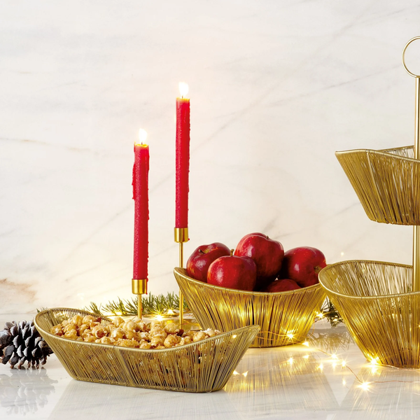 Cesta Ovalada Gold Rhythm Wire - be home