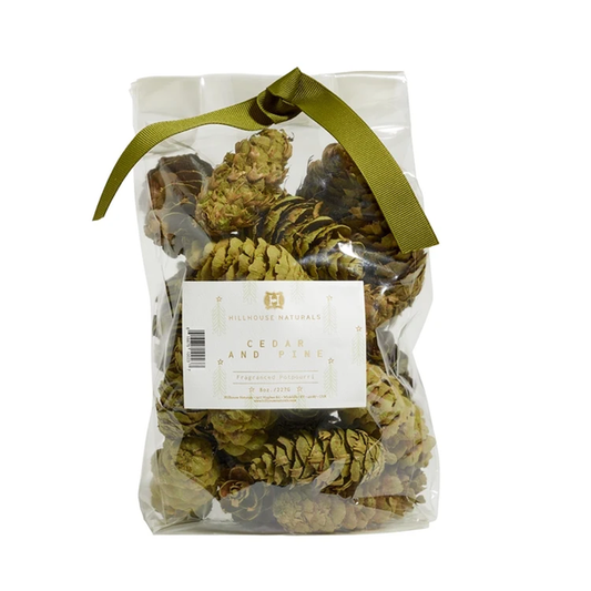 Balsam Fir & Cedar potpourri in green pine cones 8oz.