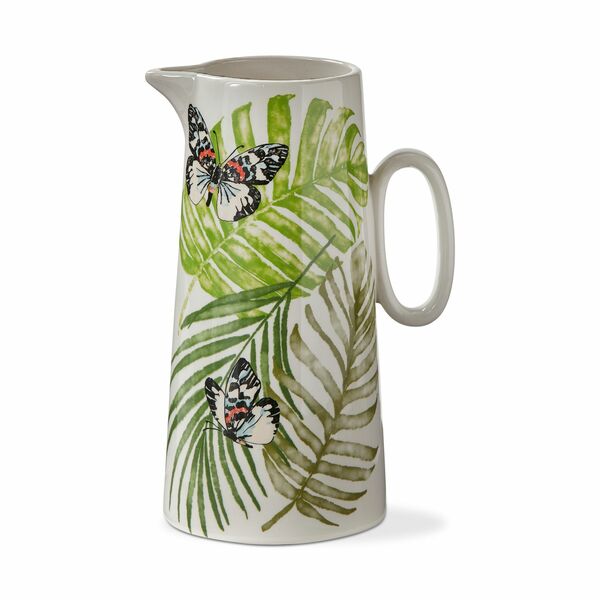 Jarra de palmeras y mariposas - multiusos