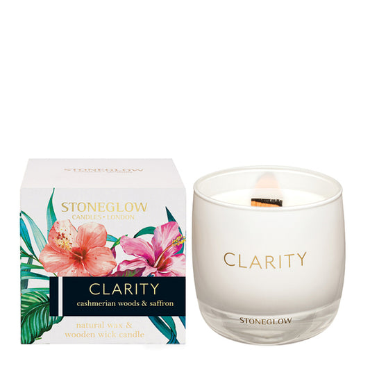 Clarity Natural Wax & Wooden Wick Candle