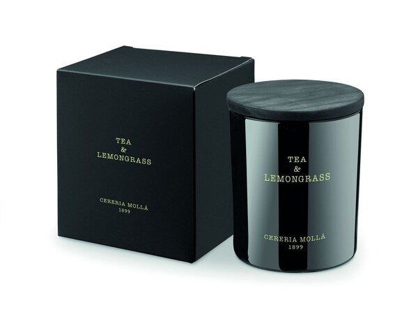 Tea and Lemongrass Black Premium Candle 8 oz