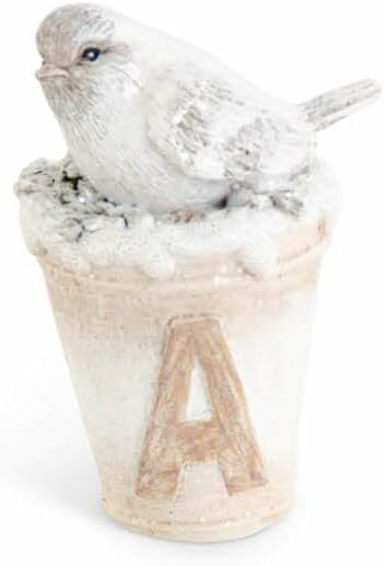 PEACE Brillante De Resina De 3 Pulgadas Con Pájaros - k&k interiors