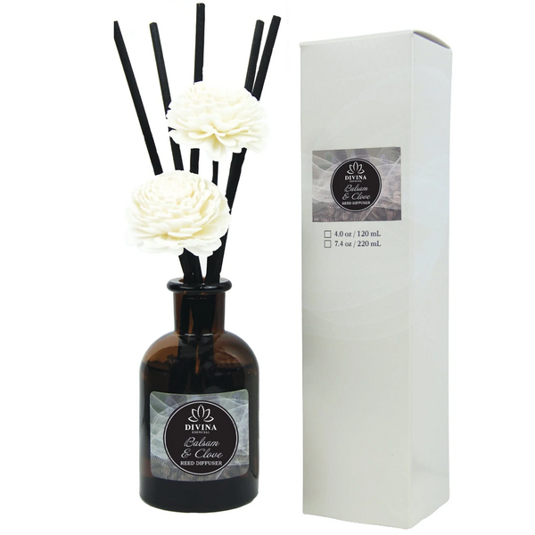 Difusor Carrizo Balsamo y Clavo - Botella Ámbar