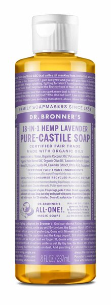 Dr. Bronners Organic Hemp Lavender Liquid Soap 8 Oz