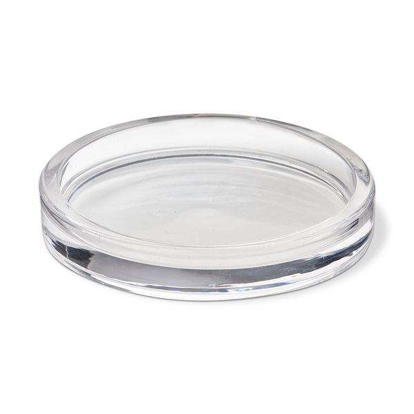 Plato de vela de pilar de vidrio grande Radiance
