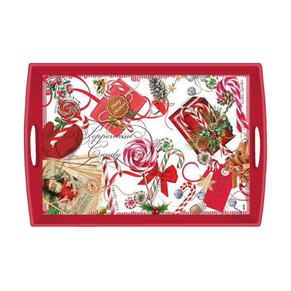 Peppermint Large Decoupage Wood