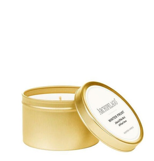 Winter Frost Gold Tin Candle
