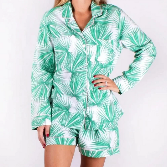 Pijamas Shorts Set - Fan Palms