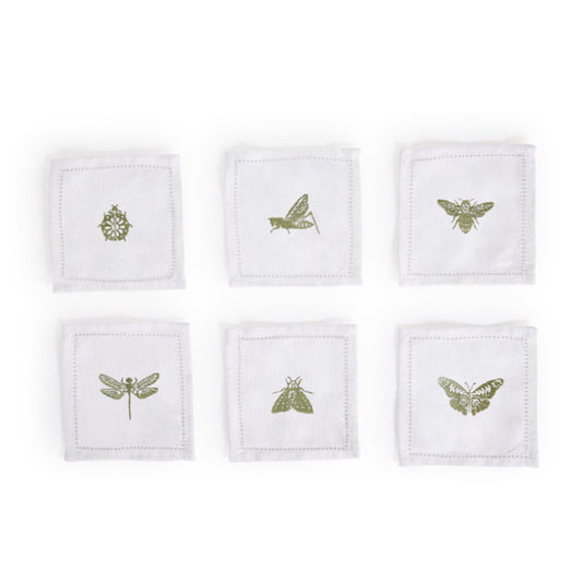 Friends of Garden Set of 6 Embroidered Insects