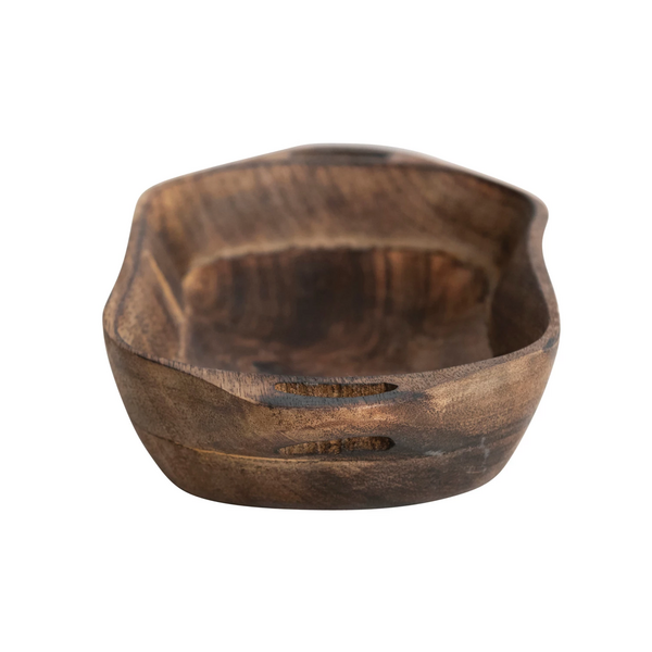 Cuenco de madera de mango con asas - Creative Co-Op