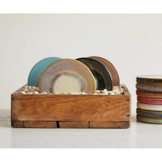 Posavasos de Ceramica con esmalte - Creative Co op - ( Unidad)