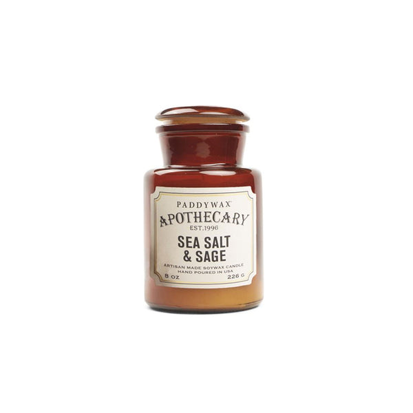 Apothecary Glass Candle Sea Salt & Sage 8oz