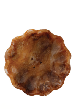 Marbled Resin Flower Shaped Soap Dish, 3 Colors / Jabonera con forma de flor de resina marmolada, 3 colores