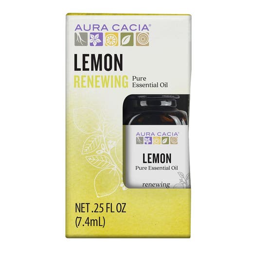 Aura Cacia Lemon Essential Oil, Boxed 0.25 fl. oz.
