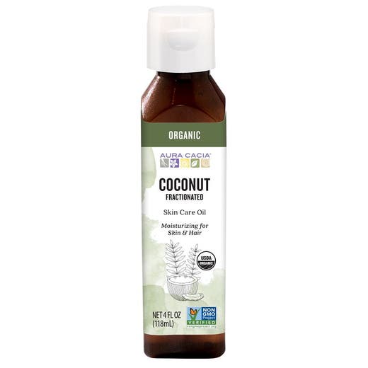 Aceite de coco fraccionado orgánico Aura Cacia 4 fl. oz.